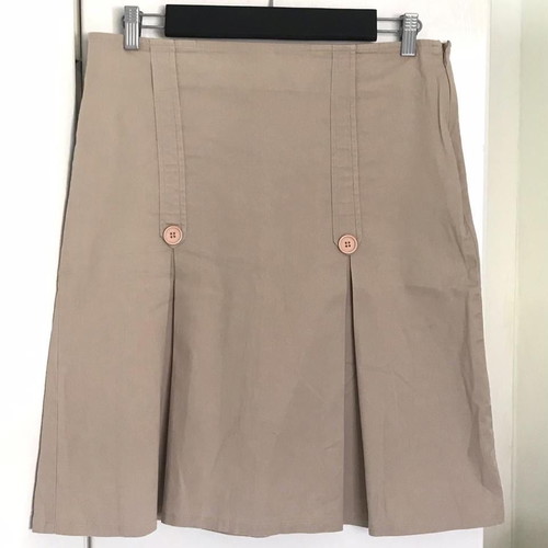 Carrou vintage cotton-denim cream midi skirt, condition 10/10