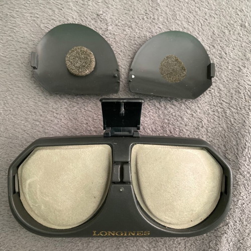 Longines glasses case used, gray authentic