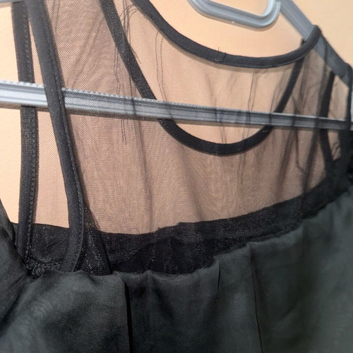 Dress new black with tulle and satin, size S