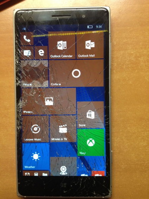Nokia Lumia 830 white used with broken screen