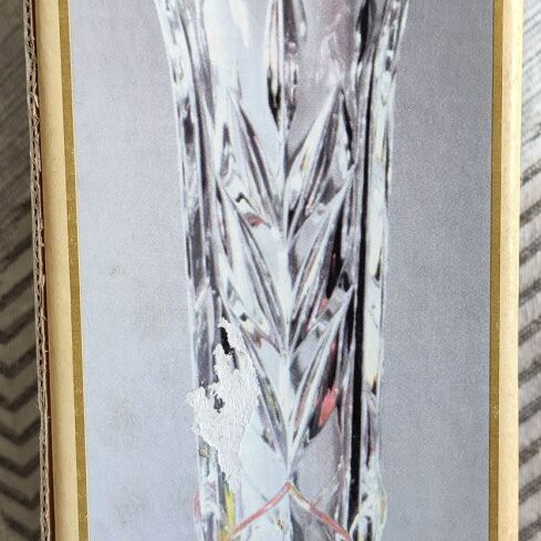 Borgonovo LINDA 20 crystal flower vase new, Made In Italy