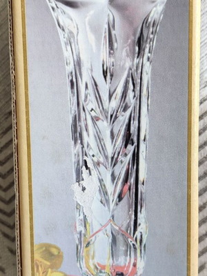 Borgonovo LINDA 20 crystal flower vase new, Made In Italy