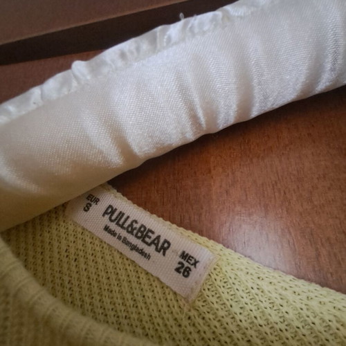 Pull and Bear sweater used, light yellow, size S