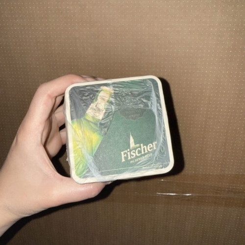Fischer Souver disposable coaster new, sealed packaging