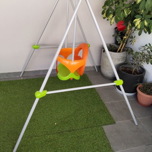 Smoby metal baby swing used with ergonomic plastic seat