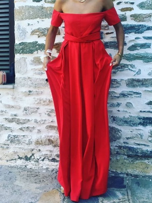 Μάξι φόρεμα Madame Shoushou κόκκινο σαν καινούργιο, βραδινό