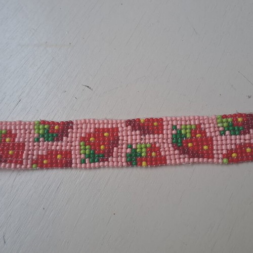Women's bracelet with strawberries new, handmade