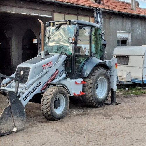 New Holland B 110 backhoe used, 4x4, tires 70%