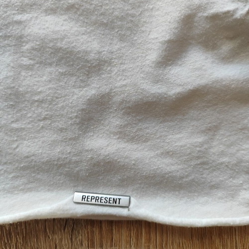Represent MH T-Shirt V2 Ash White Size L Oversized