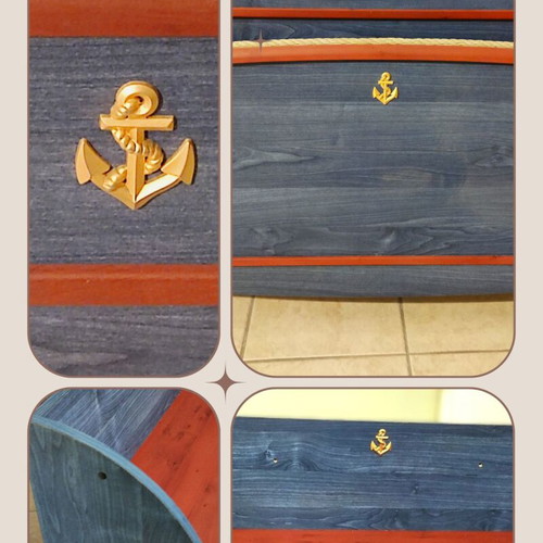 Gautier Cap Horn Marine Bedroom Set like new, headboards and shelf