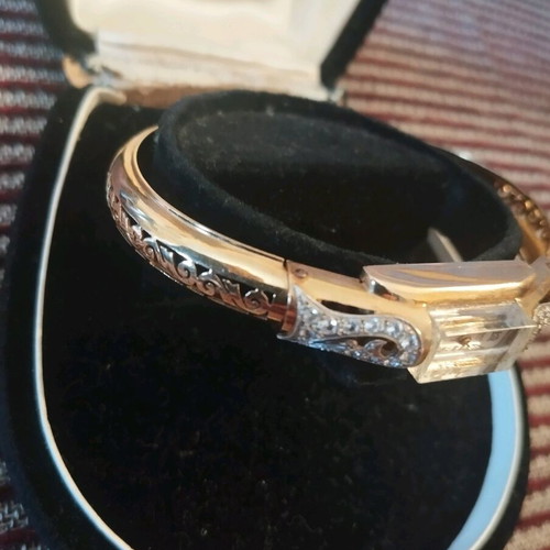 Miramare Geneve gold antique watch 1955 like new with diamonds