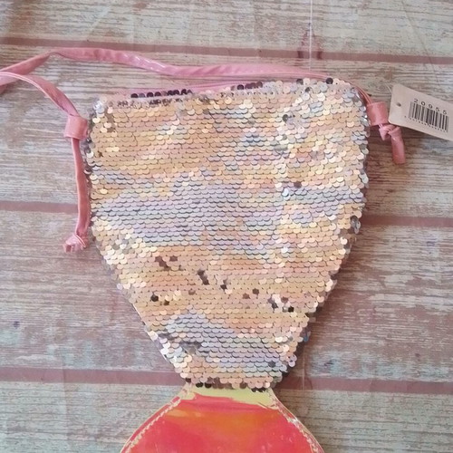 Children's Mermaid Shoulder Bag Wallet with Sequins FK new pink silver