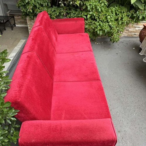 Two three-seater sofa beds, excellent condition