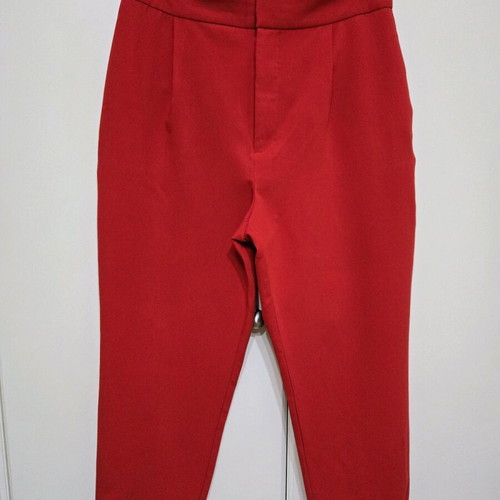 Zara pants red autumn/winter size large like new