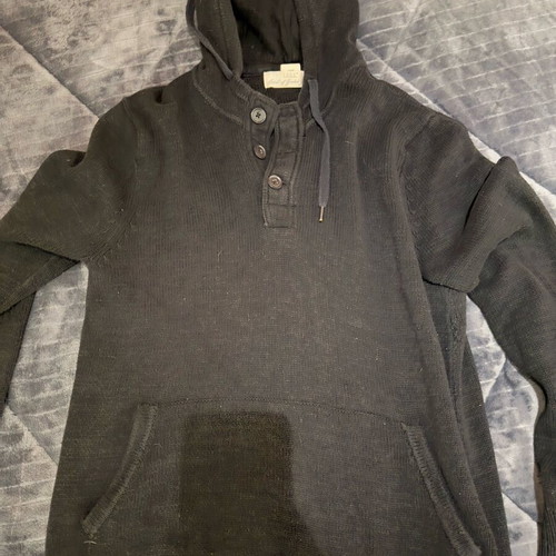 Knitted men's sweater used, gray, size M, quite warm