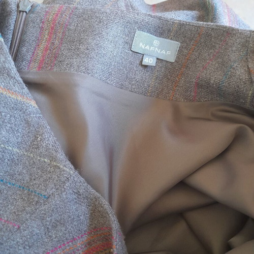 Naf Naf skirt like new, knee-length, gray multicolor, size L
