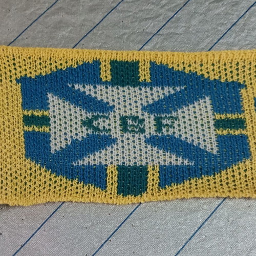 Brazil decorative wall scarf, knitted cotton with lycra