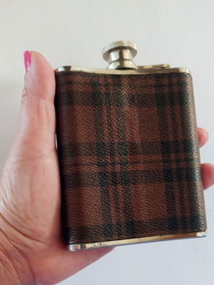 Stainless Steel Flask brown, like new