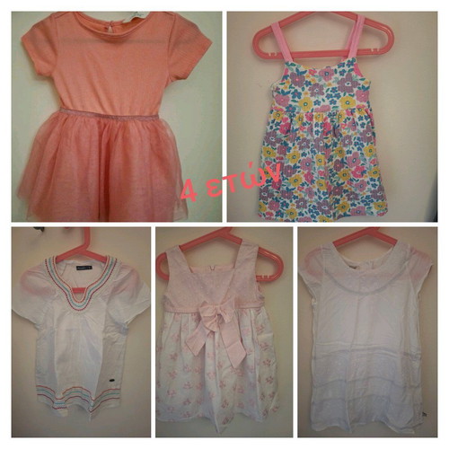 Dresses used for 4 years old, set of 5 pieces