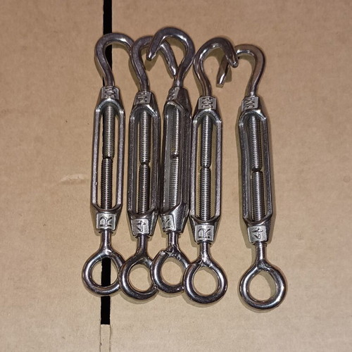 Set of 5 turnbuckles for rope or wire rope new