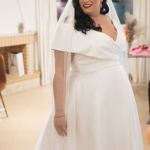 Justin Alexander Wedding Dress 2025-2026 Season like new, A-line mikado satin