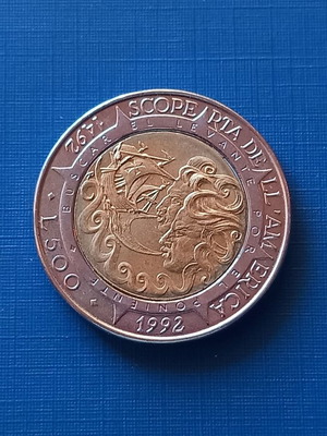 Άγιος Μαρίνος 500 lire 1992 διμεταλλικό αναμνηστικό σαν καινούργιο