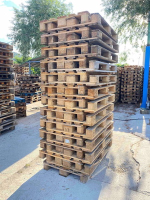 Pallets used, various types and sizes