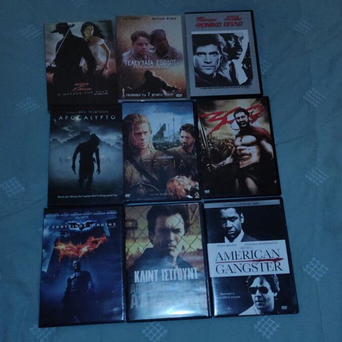 10 DVDs used with action, crime, comedy movies