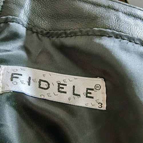 Fidele leather skirt short used, size medium