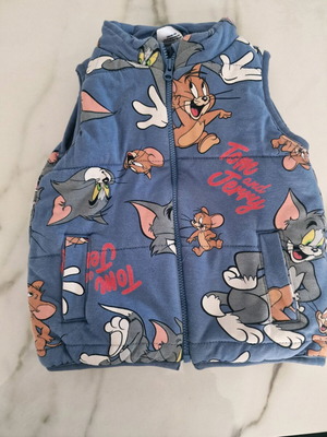 Tom and Jerry Quilted Baby Vest like new