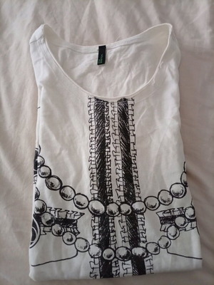 Benetton women's blouse used, size S, white