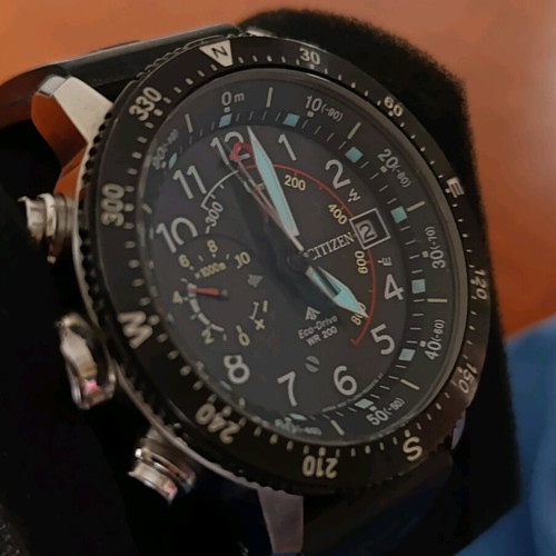 Citizen Promaster Altichron Eco Drive watch like new, men's, black