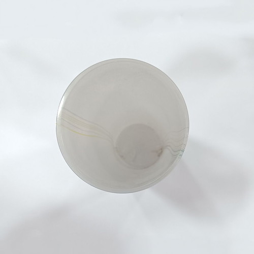 Bertil Vallien Kosta Boda Rainbow 1982 Vase white with multicolored thread like new