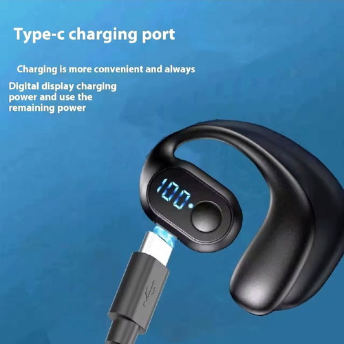 Wireless Open-Ear Bluetooth Headset with Clip and Touch Control, New
