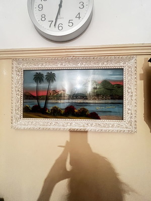 Vintage framed picture of Rio de Janeiro landscape