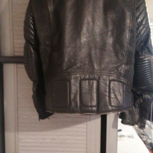 Leather motorcycle jacket