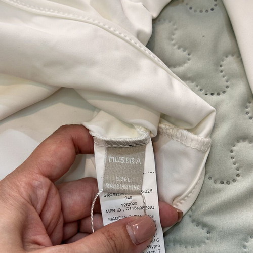 Musara White Long Sleeve Bodysuit Size L New