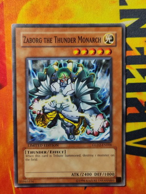 Zaborg the Thunder Monarch GLD2 new Yu-Gi-Oh! card
