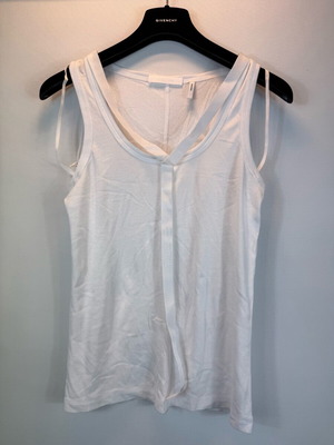 Helmut Lang λευκό τοπ με ενδιαφέρουσες λεπτομέρειες μέγεθος Μ σαν καινούργιο