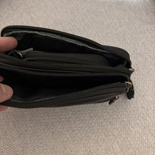 Leather bag and wallet set new, dark brown and black