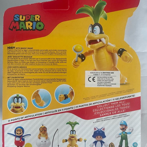 World of Nintendo Super Mario Iggy 4" figure new, collectible