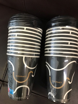 Paper Cups with Lid Set of 20, 347ml Luxury