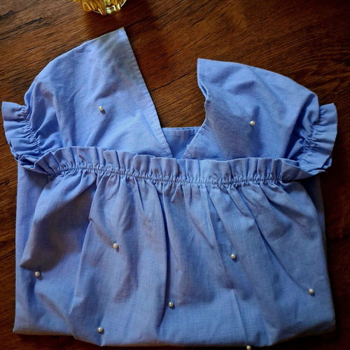 Ciel Off-Shoulder Top S/M with Embroidered Pearls, Like New