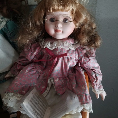 Vintage porcelain dolls used, pack of 3, 90s collection