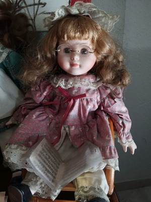 Vintage porcelain dolls used, pack of 3, 90s collection