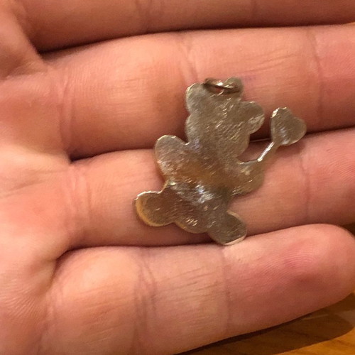 Silver pendant teddy bear with heart 925