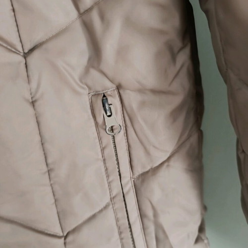 Quilted women's jacket used, beige, size M