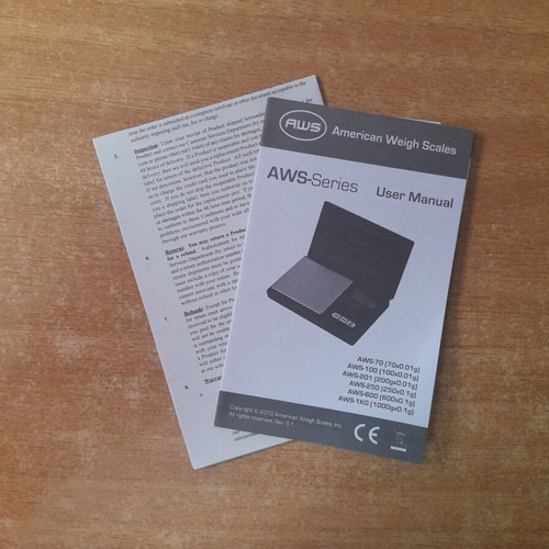 AWS-100 Digital Precision Scale 100 g x 0.01 g with 100 g Calibration Weight