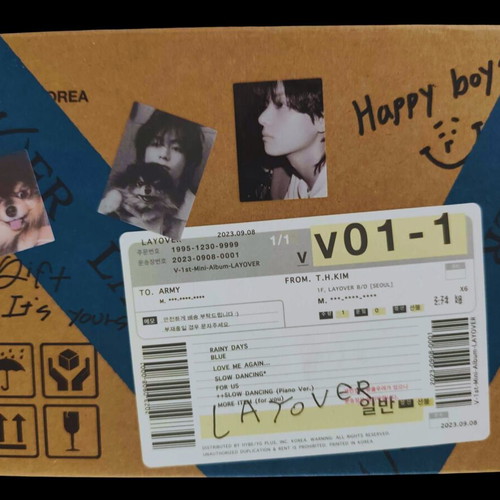 V BTS Layover B Ver. album like new