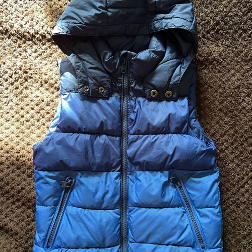 Zara sleeveless jacket for boy 5 years used, blue, size 110 cm